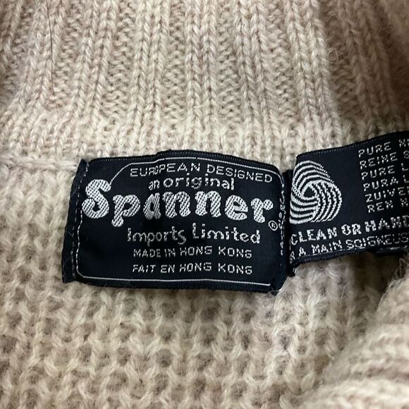 VINTAGE SPANNER 100% Wool Cardigan - Picture 5 of 6